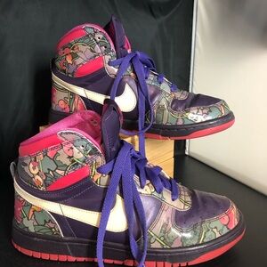 Nike Purple and Pink Swoosh Sneakers